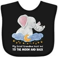 thumbnail image 3 of Inktastic My Great Grandma Loves Me to the Moon and Back Elephant Boys or Girls Baby Bib, 3 of 4