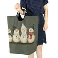 thumbnail image 4 of Yayeee Freestanding Laundry Hamper with Handle Collapsible Large Storage Basket for Clothes, Gray Snowmen, 4 of 7