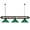 Green, variant on GSE Games & Sports Expert 59" Hanging Billiard Pool Table Light with Adjustable Metal Chain and Billiard Ball Decoration. Great for 7ft/8ft Pool Tables, Billiards Room, Bar - Red