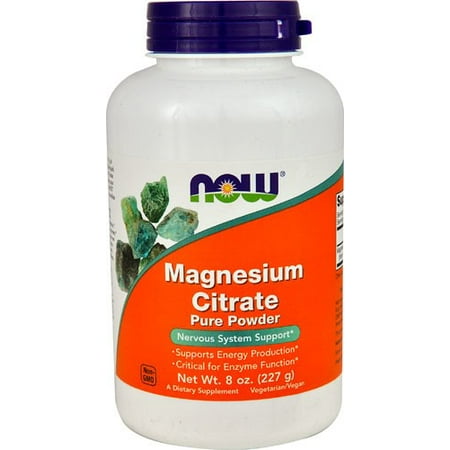 NOW Foods Magnesium Citrate Powder, 8 Oz