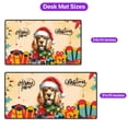 thumbnail image 5 of Merry Christmas Santa Cocker Spaniel Scarf Twinkling Lights Xmas Holiday Desk Mat Full Keyboard Mouse Pad Cockers Dog Lover Gifts Large Mousepad - 00022, 5 of 5