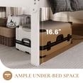 thumbnail image 2 of Merrland Full Size Metal Bed Frame, 18" Platform Bed with Large Under-Bed Storage Space, Noise-Free, Easy Assembly, White, 2 of 7