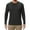 Black, variant on WTOBBY Men's Solid Color Raglan Long Sleeve Sports Top with Athletic Fit for Casual Workouts and Outdoor Activities Breathable Performance Shirt ,Black L