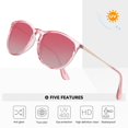 thumbnail image 3 of Gafas de sol Fozono Retro Round Polarized para mujer UV400, 3 of 6