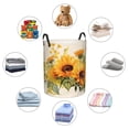 thumbnail image 4 of ZICANCN Laundry Basket Organizer, Sunflower Floral Abstract Botanical Collapsible Hamper for Bathroom Bedroom Laundry Room, Small Size, 4 of 7
