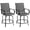 Gray, variant on Resenkos Outdoor Bar Stools Set, 360° Swivel Bar Height Chairs, Steel, Mesh Fabric, Gray