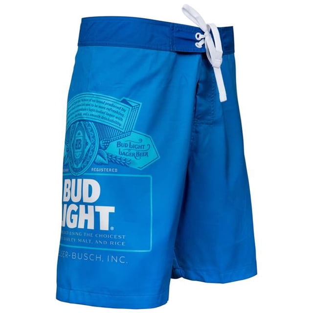 Bud Light 825340-medium 32-34 Label Board Shorts, Medium - Size 32