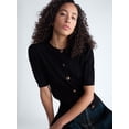 thumbnail image 4 of Free Assembly Women's and Women's Plus Pointelle Button Front Sweater, Lightweight, XS-4X, 4 of 5