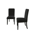thumbnail image 4 of Home Design Guymon Dining Chair (Set of 2), Black/Black, Cushioned seat, Slat-back design, Comfortable seating, Sturdy frame, Modern style, Durable construction, 4 of 10