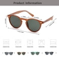 thumbnail image 2 of Gafas de sol retro redondas hnbliv con protección UV400 marrón, 2 of 3