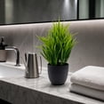 thumbnail image 7 of Linnome Artificial Green Plants Potted Fake Foliage Shrubs with Dark Pots Mini Faux Greenery for Desk Shelf Indoor Home Tabletop Decor, 7 of 7