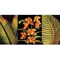 thumbnail image 2 of Jimenez, Rodolfo 14x9 White Modern Wood Framed Museum Art Print Titled - Orange Orchids and Palm Leaves, 2 of 4