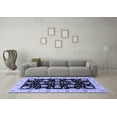 thumbnail image 3 of Ahgly Company Machine Washable Indoor Rectangle Oriental Blue Traditional Area Rugs, 8' x 10', 3 of 4