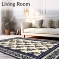 thumbnail image 2 of ODIKA 5'x7' Machine Washable Non-Slip Area Rug, Classic Paisley Swirl Protection Flame Resistant Decorative Guard High Traffic Rug with Pad, Beige, 665986, 2 of 8