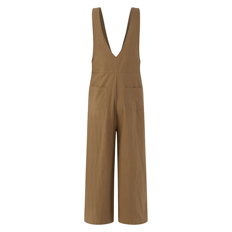 linen wide leg overalls
