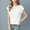 White, variant on Fesfesfes Short Sleeve Shirts for Teens Girls Crew Neck Cute Summer Tops Solid Color Print Comfy Blouses Cute Clothes 6-13 Years(Beige,10-11 Years)