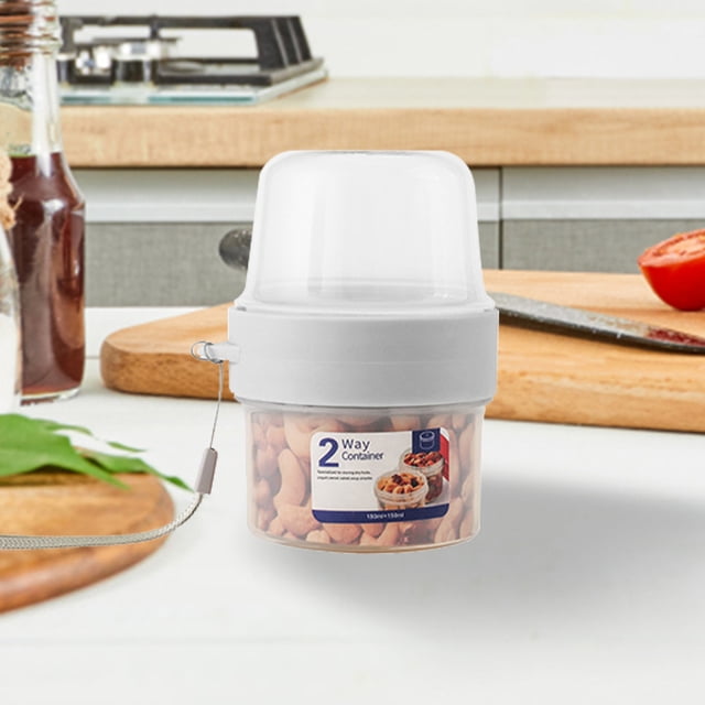 Taza de Desayuno Taza de Avena de Doble Capa Multifunción para Estudiantes (150+150ml) Sywqhk Libre de BPA
