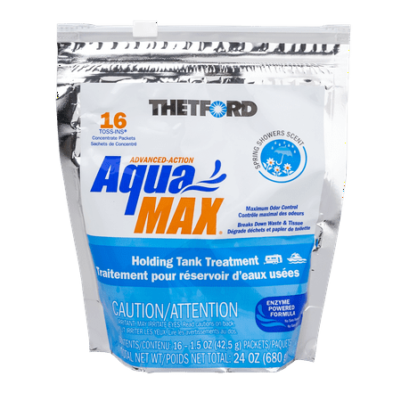 Thetford 96631 AquaMax Waste Holding Tank Treatment Drop-Ins - Spring Showers - 16 Ct