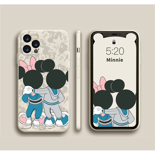 DISNEY 2023Minnie funda de silicona para IPhone 14 13Pro Xs Max iPhone 7 8 Plus 12 silicona líquida oficial 360 cubierta completa zz0524 Tan Jianjun unisex