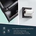 thumbnail image 2 of Portarrollos de papel higiénico empotrado negro mate para rollos regulares, Portarrollos de papel higiénico pivotante negro Soporte de pared de metal, en Portarrollos de papel higiénico negr, 2 of 5