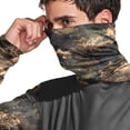 thumbnail image 4 of Men's Fishing Shirts with Mask Upf 50+ UV CamouflageShirt Lightweight Sun Protection Long Sleeve Hoodies,Green 3XL, 4 of 5