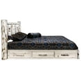 thumbnail image 7 of Montana Collection Platform Bed w/ Storage, Twin w/ Laser Engraved Elk Design, Ready to Finish, 7 of 7
