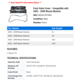thumbnail image 2 of Front Valve Cover - Compatible with 2002 - 2008 Nissan Maxima 2003 2004 2005 2006 2007, 2 of 2
