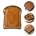 thumbnail image 3 of 1pc Bread Shape Creative Dessert Plate Western Restaurant Plate (light Brown), 3 of 5