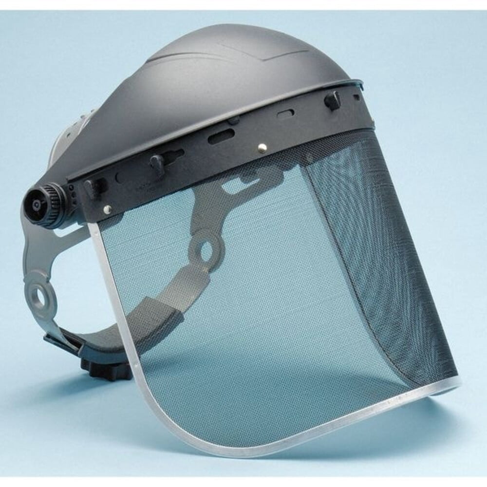 Faceshield Screen Visor, Black Visor, 8 in Height, Uncoated Lens, Black SV-15H