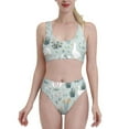 thumbnail image 2 of Picia Goose and Doodle Flowers Women's High Waisted Bikini Scoop Neck Swimsuit Two Pieces Bathing Suit-XX-Large, 2 of 8