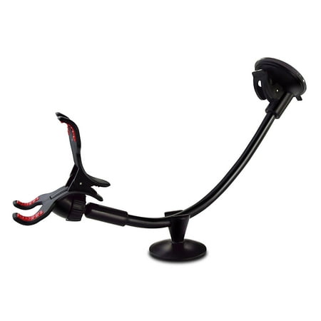 IPOW Windshield Phone Holder Cell Phone Car Holder with Mount Long Arm Adjustable Clamp Strong Suction Cup for iPhone XR XS 8 7 6 6s Plus, Samsung Galaxy S9 S8, LG, Note & GPS