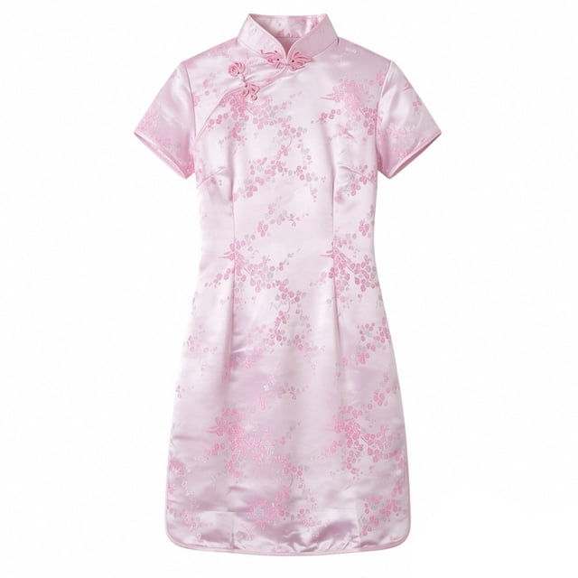 Tenue de Cour pour Femmes Robe d'Étiquette par Cheongsam à Manches Courtes Performance pour Usage Quotidien