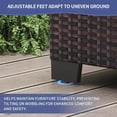 thumbnail image 6 of IdealHouse 7 Pieces Outdoor Patio Furniture Set, Rattan Conversation Set with Coffee Table, Cushioned Sofa, Multi-Piece U-Shaped Design, Modular Family Seating, Brown + Beige, 6 of 6