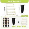 thumbnail image 4 of Flower Display Stand 4 Layers, 16 PCS Black Buckets, Revolving, Metal Frame, Movable Metal Plant Stand, Plant Stand with Wheels for Florist Shop, Office Decor, 4 of 8