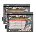 thumbnail image 2 of Dailycode 2 Pack Pencil Pouch for 3 Ring Binder Smooth Zipper Folders with Pockets Clear Window Pencil Case, Grey Sundays Collage, 2 of 6