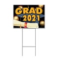 thumbnail image 1 of Grad 2021 (18" x 24") Yard Sign, Includes Metal Step Stake, 1 of 6