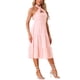 thumbnail image 4 of Vestido de tirantes con fruncido INSPIRE CHIC para mujeres, vestido de cóctel de ajuste delgado y con capas en color rosa, 4 of 5