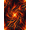 Red Orange Black, Pattern 1, variant on ODIKA Volcano Deep Abstract Vortex Molten Pile Volcanic Cracked Rock for Home Office, Hallway, Laundry Room, Non-Slip Chair-Friendly