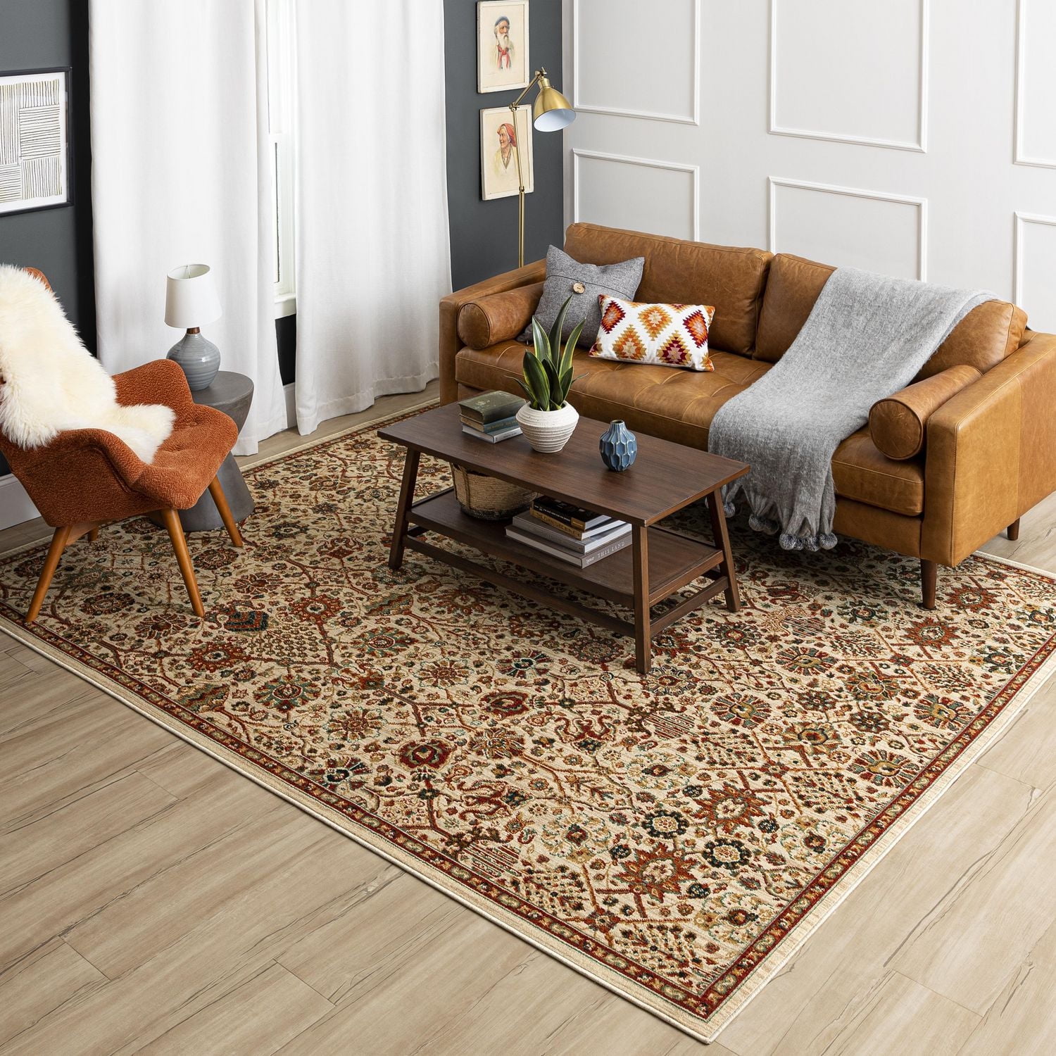 Mohawk Home Radnor Cream Woven Polyester Area Rug