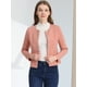 thumbnail image 2 of Chaqueta De Mujer Con Botones Cortos Y Ligeros Vintage De Otoño Con Bolsillos Rosa oscuro S, 2 of 5
