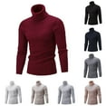 thumbnail image 3 of CENL Men's Casual Slim Turtleneck Sweater Warm Long Sleeve Tops Knitwear Plus Size, 3 of 9
