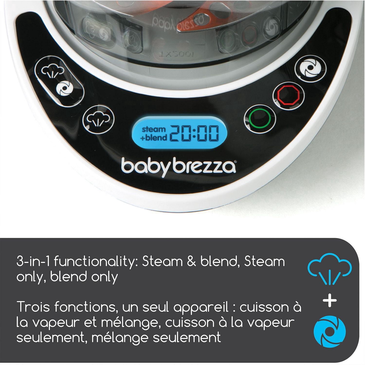 Baby Brezza One Step Baby Food Maker Deluxe, with Pouch + Funnel System - White
