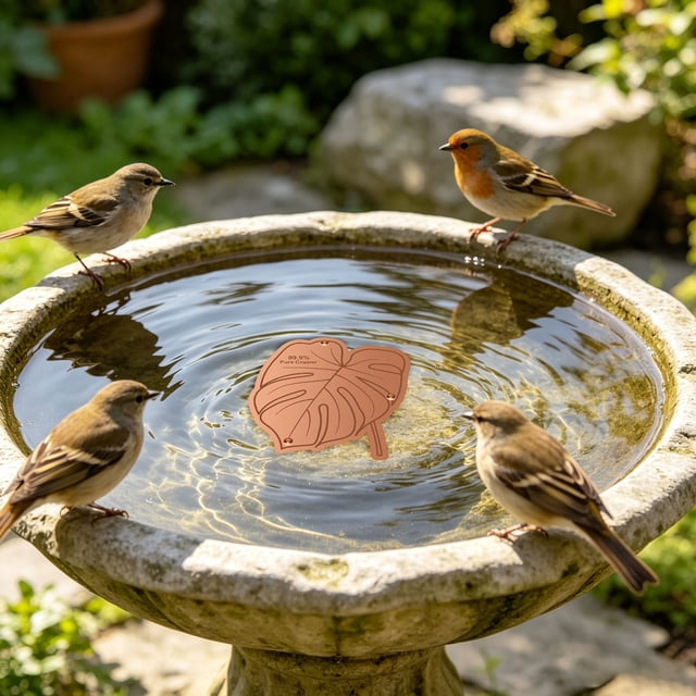 Bird Bath Plate Decorative Purification Plate with Support Points Natural All Weather Water Suitable for Outdoor Bird Bath Tubs and Bowls Multiple Choices