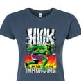 thumbnail image 3 of Marvel Hulk - Battles The Inhumans - Juniors Fitted Graphic T-Shirt, 3 of 5