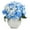 Blue Cream, variant on Enova Home Artificial Silk Hydrangea Faux Flowers Arrangement in Round Ceramic Pot for Home Office Wedding Decoration (Cream)