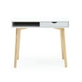 thumbnail image 5 of Contemporary Austin Home Office Desk with Storage Drawers, White, 5 of 8