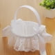 thumbnail image 2 of Bewildely Cesta de boda con lazo de encaje, cesta de flores para niña, para ceremonia, almacenamiento de boda, contenedor de flores, fiesta, Type2 NO2, 2 of 6