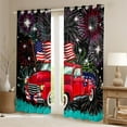 thumbnail image 2 of Usa Pickup Car Curtains & Drapes Independence Day Patriotic Theme Curtains, American Flag With Fireworks Blackout Curtains 4th Of July God Bless The Usa Window Curtains 42''Wx84''L, 2 of 5