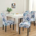 thumbnail image 2 of Nautical Mermaid and Fish Dining Chair Covers Set of 4, Stretch Washable Polyester Slipcovers, Removable Seat Protector for Vintage or Seaside Use, 2 of 7