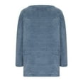thumbnail image 4 of WMTBSRSW Womens Crewneck Sherpa Sweatshirts Oversized Sweatshirts Long Sleeve Fuzzy Fleece Pullover Casual Loose Fluffy Blouse Tops Navy Large, 4 of 6
